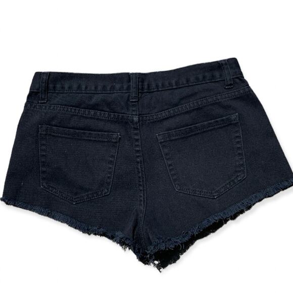 Forever 21 black distressed shorts size 28 - Picture 5 of 6
